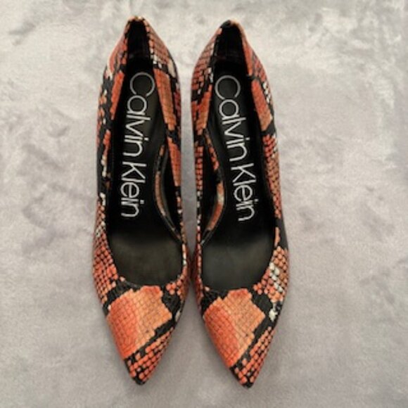 Calvin Klein Gayle Mamba Snake Heel 8.5 Medium - Picture 4 of 9